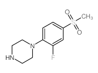 1-[2-FLUORO-4-(METHYLSULFONYL)PHENYL]PIPERAZINE structure