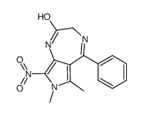 Pyrrolo(3,4-e)-1,4-diazepin-2(1H)-one, 3,7-dihydro-6,7-dimethyl-8-nitr o-5-phenyl- Structure