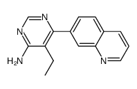 5-ethyl-6-quinolin-7-ylpyrimidin-4-amine结构式