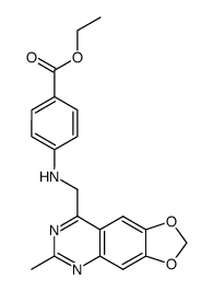ethyl 4-(((6-methyl-[1,3]dioxolo[4,5-g]quinazolin-8-yl)methyl)amino)benzoate结构式