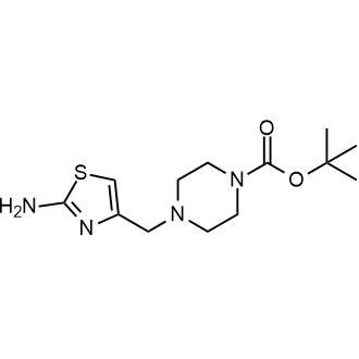 tert-Butyl4-[(2-amino-1,3-thiazol-4-yl)methyl]piperazine-1-carboxylate Structure