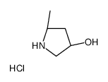 (3R,5R)-5-甲基吡咯烷-3-醇盐酸盐结构式
