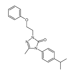 3H-1,2,4-Triazol-3-one, 2,4-dihydro-5-methyl-4-[4-(1-methylethyl)phenyl]-2-(2-phenoxyethyl) Structure