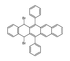 5,14-dibromo-6,13-diphenyl-5,14-dihydro-pentacene Structure