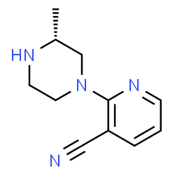 2-[(3R)-3-methylpiperazin-1-yl]nicotinonitrile结构式