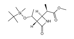 methyl (2R)-2-[(2S,3S)-3-{(1R)-1-(t-butyldimethylsilyloxy)ethyl}-4-oxoazetidin-2-yl]propionate结构式