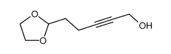 2-Pentyn-1-ol,5-(1,3-dioxolan-2-yl)-结构式