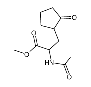 2-acetylamino-3-(2-oxo-cyclopentyl)-propionic acid methylester Structure
