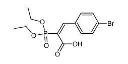 (E)-2-diethoxyphosphoryl-3-(4-bromophenyl)acrylic acid Structure