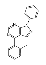 1-phenyl-4-(o-tolyl)pyrazolo(3,4-d)pyrimidine结构式