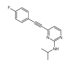 4-[2-(4-fluorophenyl)ethynyl]-N-propan-2-ylpyrimidin-2-amine Structure