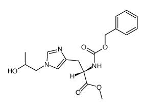 N(α)-benzyloxycarbonyl-N(τ)-(2-hydroxypropyl)-L-histidine methyl ester Structure