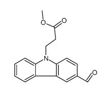 methyl 3-(3-formylcarbazol-9-yl)propanoate结构式