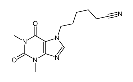 6-(1,3-dimethyl-2,6-dioxopurin-7-yl)hexanenitrile结构式