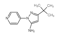 3-(叔丁基)-1-(吡啶-4-基)-1H-吡唑-5-胺结构式