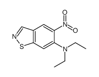 N,N-diethyl-5-nitro-1,2-benzothiazol-6-amine结构式