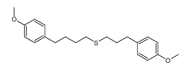 1-methoxy-4-[3-[4-(4-methoxyphenyl)butylsulfanyl]propyl]benzene Structure