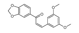 1-(1,3-benzodioxol-5-yl)-3-(3,5-dimethoxyphenyl)prop-2-en-1-one结构式