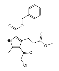 4-(2-Chloro-acetyl)-3-(2-methoxycarbonyl-ethyl)-5-methyl-1H-pyrrole-2-carboxylic acid benzyl ester结构式