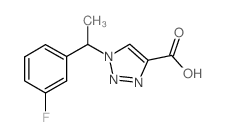 1-[1-(3-Fluoro-phenyl)-ethyl]-1H-[1,2,3]triazole-4-carboxylic acid Structure