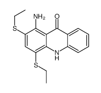 1-amino-2,4-bis(ethylsulfanyl)-10H-acridin-9-one Structure