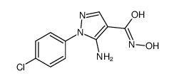 5-amino-1-(4-chlorophenyl)-N-hydroxypyrazole-4-carboxamide Structure