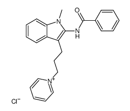 N-<3'-(2-benzoylamino-1-methylindol-3-yl)propyl>pyridinium chloride Structure