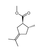 (1R,2R)-4-Isopropylidene-2-methyl-cyclopentanecarboxylic acid methyl ester Structure