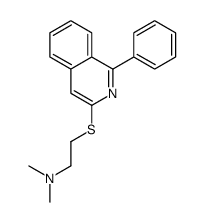 N,N-dimethyl-2-(1-phenylisoquinolin-3-yl)sulfanylethanamine结构式