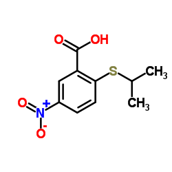 2-(Isopropylsulfanyl)-5-nitrobenzoic acid Structure
