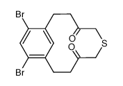 12,14-Dibromo-6-thia-bicyclo[9.3.1]pentadeca-1(14),11(15),12-triene-4,8-dione结构式