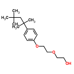 2-(2-[4-(1,1,3,3-Tetramethylbutyl)phenoxy]ethoxy)ethanol Structure