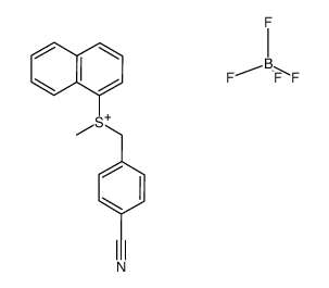 1-naphthylmethyl-4-cyanobenzylsulfonium tetrafluoroborate Structure