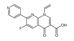 6-fluoro-1,4-dihydro-4-oxo-7-(pyridin-4-yl)-1-vinyl-1,8-naphthyridine-3-carboxylic acid结构式