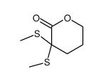 3,3-bis(methylsulfanyl)oxan-2-one Structure