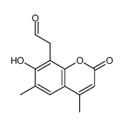 2-(7-hydroxy-4,6-dimethyl-2-oxo-2H-chromen-8-yl)acetaldehyde Structure