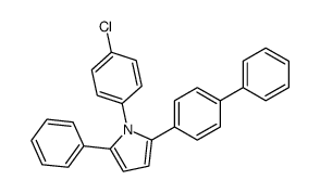 1-(4-chlorophenyl)-2-phenyl-5-(4-phenylphenyl)pyrrole结构式