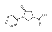 5-Oxo-1-pyridin-4-ylpyrrolidine-3-carboxylic acid结构式