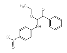 2-ethoxy-2-[(4-nitrophenyl)amino]-1-phenyl-ethanone结构式