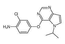 2-chloro-4-[(5-isopropyl-5H-pyrrolo[3,2-d]pyrimidin-4-yl)oxy]aniline结构式