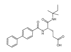 N2-(biphenyl-4-ylcarbonyl)-N1-(1,1-dimethylpropyl)-L-α-glutamine结构式