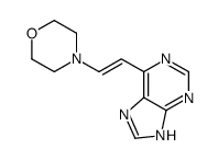 4-[2-(7H-purin-6-yl)ethenyl]morpholine结构式