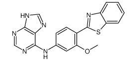 N-[4-(1,3-benzothiazol-2-yl)-3-methoxyphenyl]-7H-purin-6-amine结构式