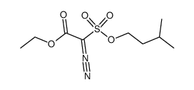 Diazo-(3-methyl-butoxysulfonyl)-acetic acid ethyl ester Structure