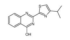 2-(4-propan-2-yl-1,3-thiazol-2-yl)-1H-quinazolin-4-one结构式