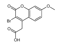 2-(3-bromo-7-methoxy-2-oxochromen-4-yl)acetic acid结构式