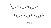 1-(5-hydroxy-2,2,7-trimethylchromen-6-yl)ethanone结构式