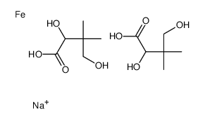 sodium bis[2,4-dihydroxy-3,3-dimethylbutyrato(2-)-O1,O2,O4]ferrate(1-)结构式