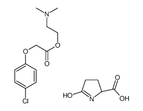 5-oxo-L-proline, compound with 2-(dimethylamino)ethyl (4-chlorophenoxy)acetate (1:1) Structure