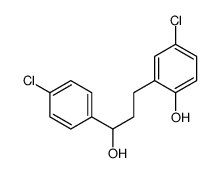 4-chloro-2-[3-(4-chlorophenyl)-3-hydroxypropyl]phenol Structure